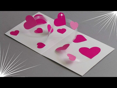 DIY - SPIRAL HEARTS POP UP CARD - TUTORIAL / DIY CARDS