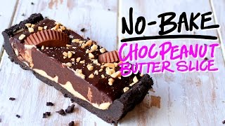 No-bake Chocolate Peanut Butter Slices | The Scran Line by Tastemade