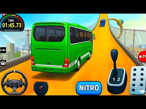 Mega Ramp Bus Racing 3D - GT Bus Impossible Stunt Driving Game Mega Ramp - Android Gameplay Epi 45