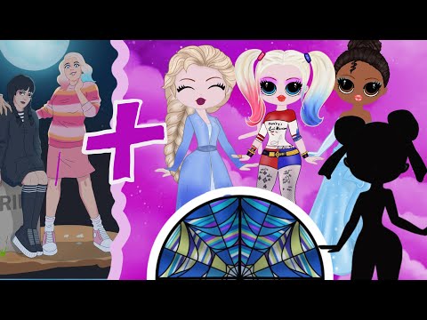 Wednesday, Disney prncess Clothes switch up in Wednesday Addams and Enid /#animation