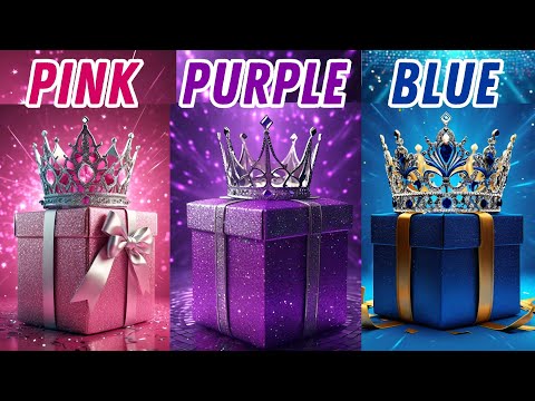 Choose Your Gift🎁💝🤮 PINK PURPLE OR BLUE💗💜💙 3 Gift Box Challenge | 2 Good & 1 Bad Choose Pop