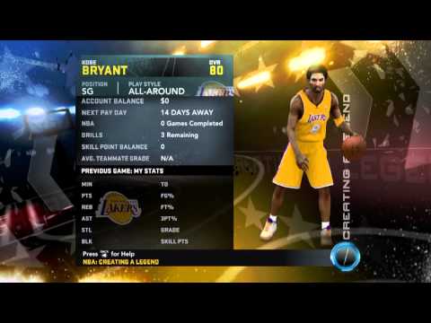 NBA 2K12 How to Creating a Legend with Classic Players (Afro Kobe)