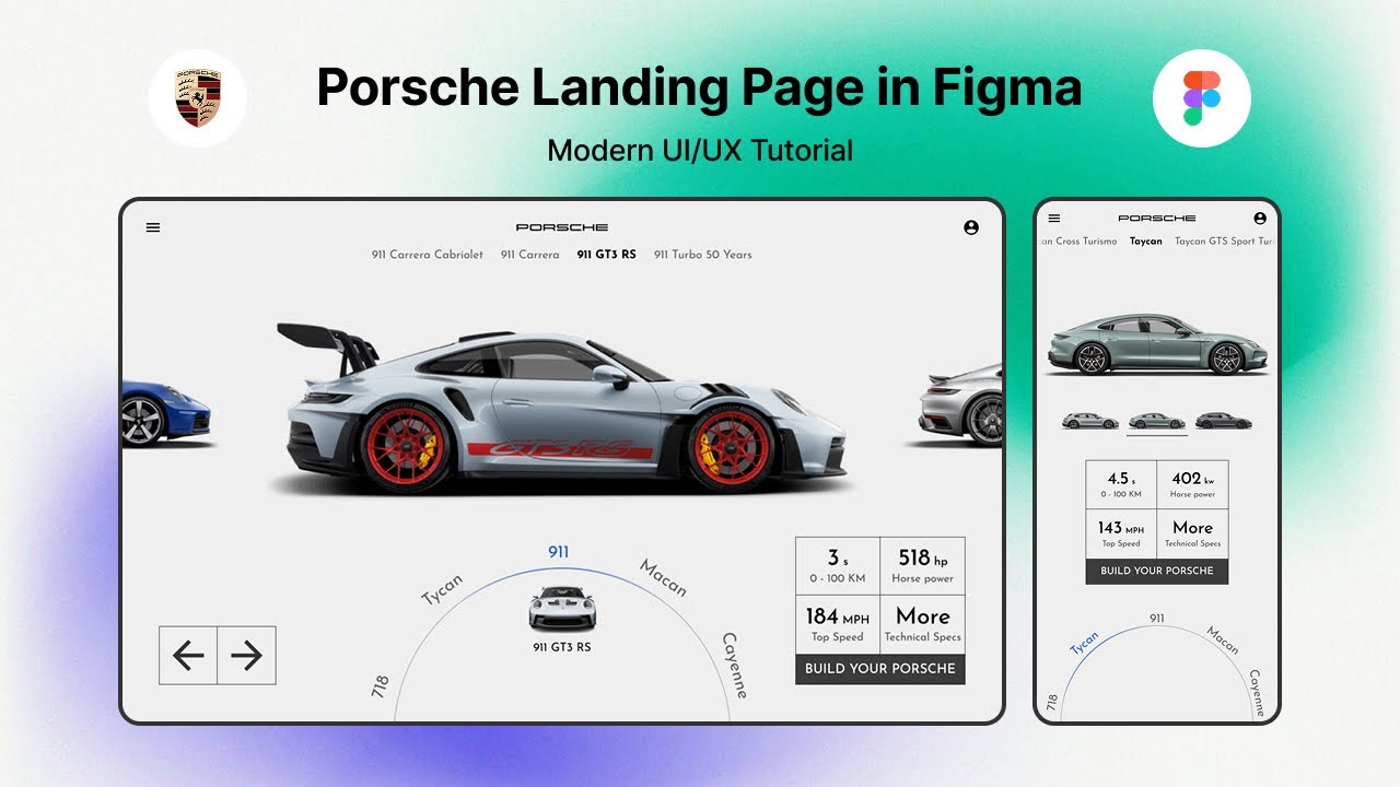 Designing a Porsche Landing Page in Figma | Modern UI/UX Tutorial