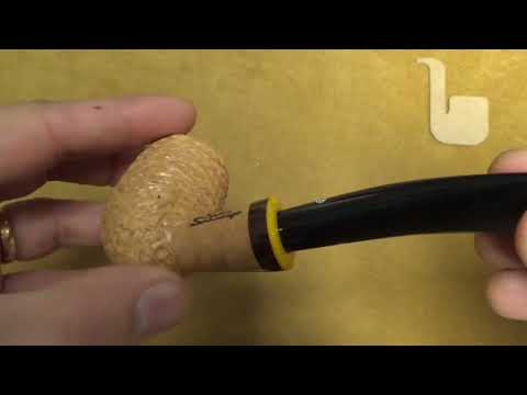 Pipa Santambrogio rusticata naturale  - Light Bent Billiard - SS295