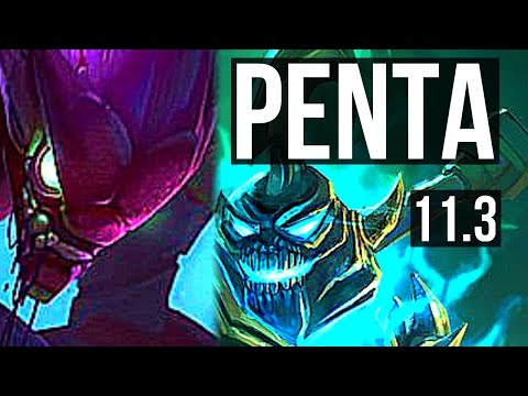 KHA'ZIX vs HECARIM (JUNGLE) | Penta, 7 solo kills, Legendary, 1.0M mastery | EUW Master | v11.3