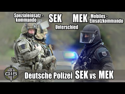 German Police the difference SEK Special Operations Command and MEK Mobile Operations Command