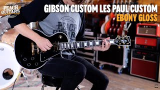 Video thumbnail for No Talking...Just Tones | Gibson Custom Les Paul Custom w/ Ebony Fingerboard Gloss Ebony by Peach Guitars
