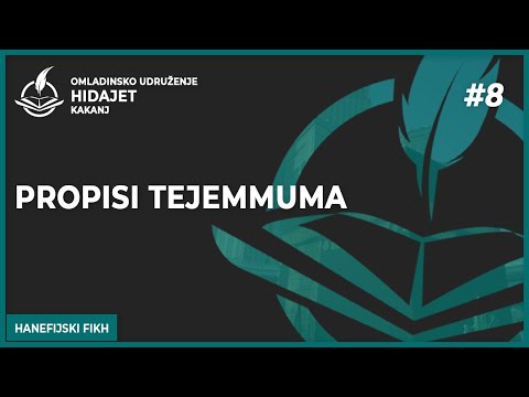 8 Propisi tejemmuma - dr. Zijad Ljakić