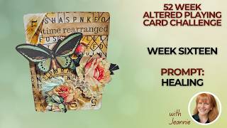 52 Week Playing Card Challenge Mixed Media Week 16 #playingcardchallenge #mixedmedia