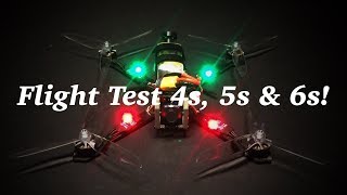 👍👍 SKYSTARS G730L 💘💘 7&quot; FPV Racing RC Drone Flight Test 4s, 5s &amp; 6s Batts