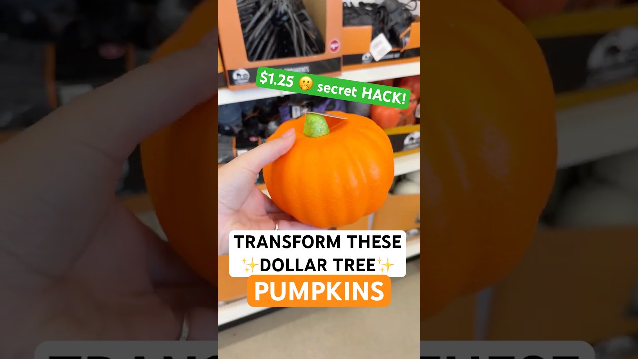 🤯 How to ✨TRANSFORM $1.25 DOLLAR TREE 🎃 Foam PUMPKINS!! #diy #craft #halloween #dollartree