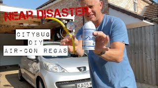 🇬🇧Citybug Air-Con ReGas DIY Kit, Near Disaster!! aircontopup.com Must Watch Before Trying