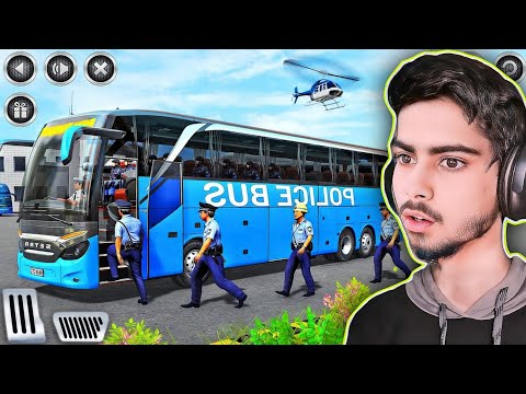 US Police Bus Driving Simulator - Offroad Transport Duty Driver 3D Gameplay - Android GamePlay #1