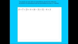 Vidéo élèves : Calculer une expression numérique