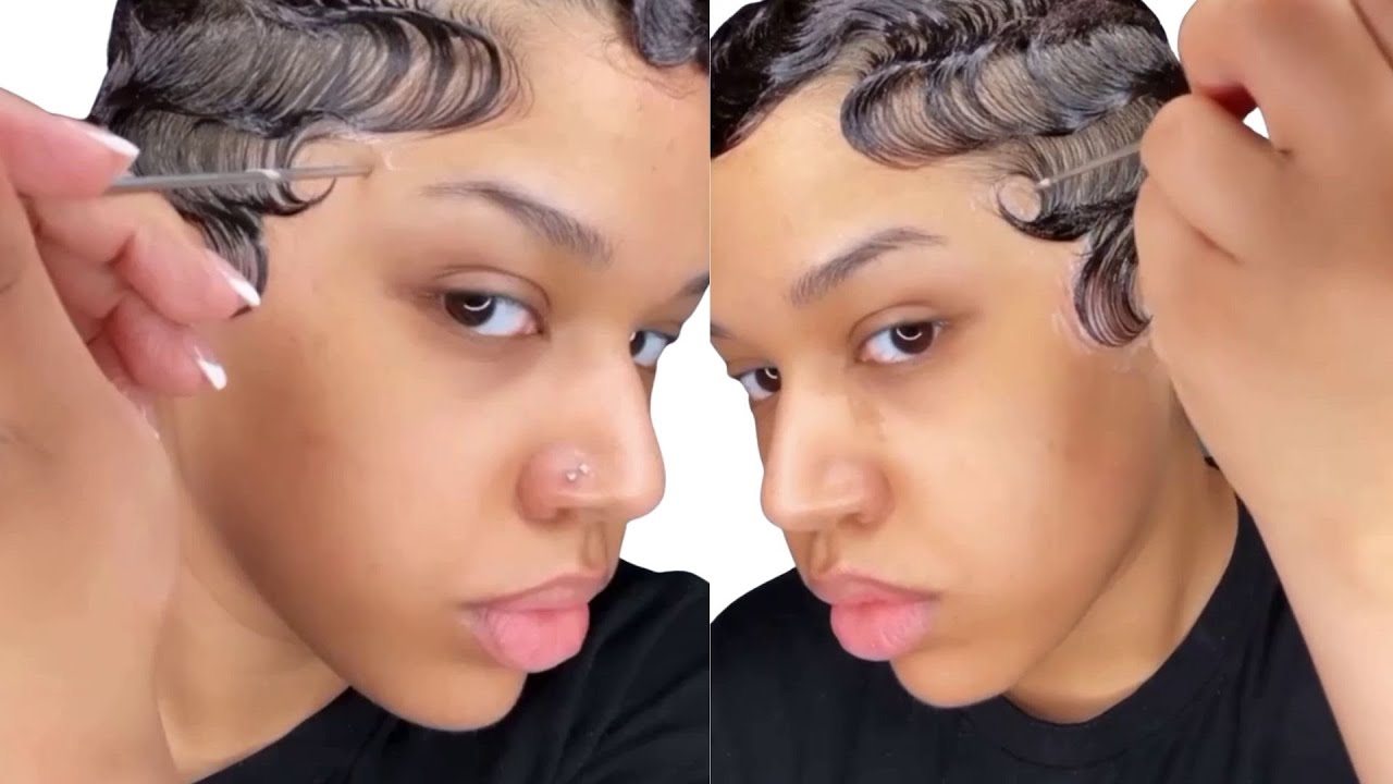 HOW to put finger waves on short hair/SHORT HAIR/Unique technique#short hair styles#shorts