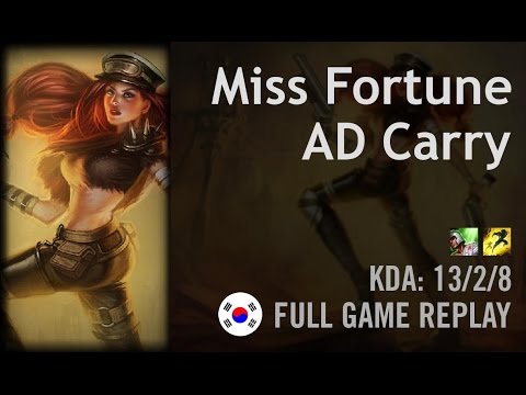 Miss Fortune AD Carry vs Ezreal - Bang - KR Challenger Path 5.24