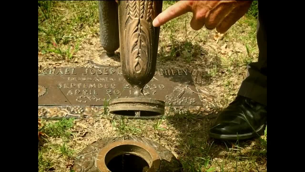 Cemetery vase thefts