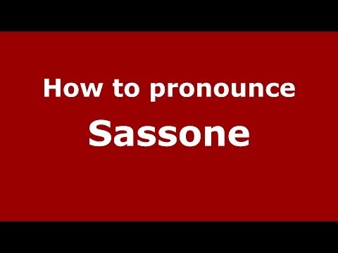 How to pronounce Sassone