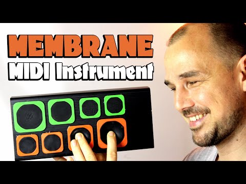 DIY Membrane MIDI instrument, with 3d-printed drums