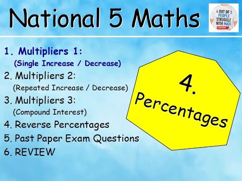 4.1 Percentages 1 : Single Increase / Decrease - National 5 Maths Lessons - @MrThomasMaths