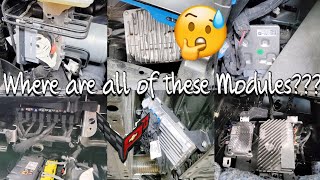 How to locate and identify all modules on a C8 Corvette.