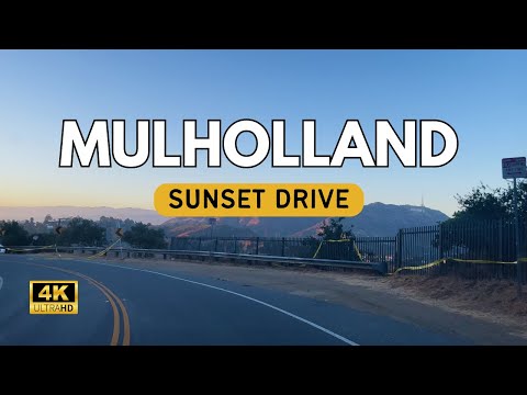 | 4K | MULHOLLAND DRIVE TO HOLLYWOOD BLVD AT SUNSET | 2023 | LOS ANGELES | RELAXING ASMR | NO MUSIC