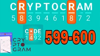 CRYPTOGRAM Word Logic Puzzles level 599 600