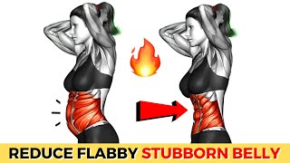 10 Min Standing Flabby Stomach Workout | Smaller Waist Exercises and Burning Belly Fat