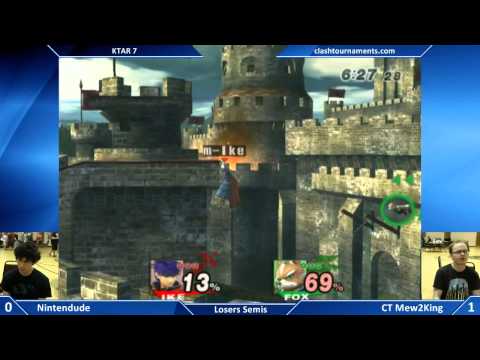 KTAR 7 - CT Mew2King vs Nintendude - Losers Semis - Project M