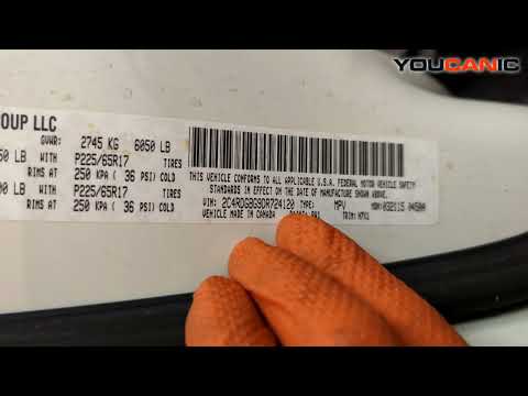 2009-2020 Dodge Grand Caravan – VIN (Vehicle Identification Number) Locations