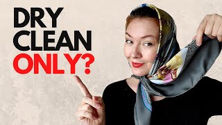 Dry clean ONLY? How to wash silk scarf at home. Vintage scarf cleaning. Mistakes and secrets.