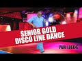 Senior Gold Disco Line Dance | Tap Your Feet, Move Your Hips The Beat | Get Up and Boogie! Everyone!