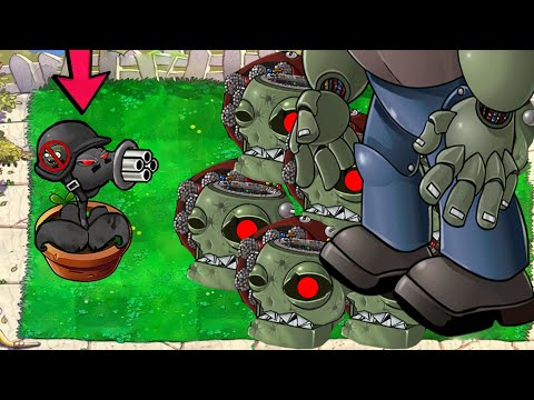 DOOM-GATLING PEA vs 2 ZOMBOSS vs ALL ZOMBIES - Plants vs Zombies