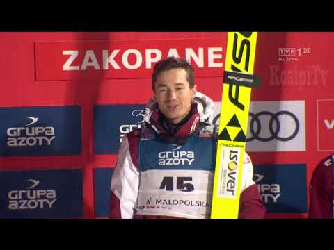 Mazurek Dąbrowskiego odśpiewany A cappella po Zwycięstwie Kamila Stocha w Zakopanem