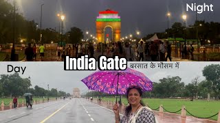 Walking in the Rain  🌧️ ☔️ at INDIA GATE AND  NATIONAL WAR  MEMORIAL  DELHI India