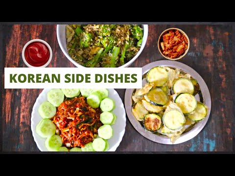 Korean Side Dish Recipes | Korean  Recipes in Hindi | Radish Kimchi | Broccoli Rice & Zucchini