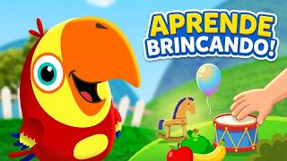 Vocabulário com Larry | Animais, Frutas, Cores e Instrumentos para Crianças | BabyFirst Brasil