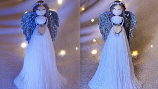 Handmade low budget angel making idea / DIY Macrame Angel Gift