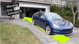 How Far Can Summon Autopark Be Pushed? // Tesla Model 3 & Y