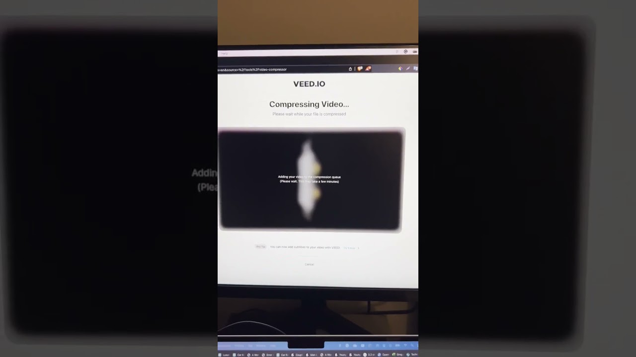 Free online video compressor. From 300 MB to 19 MB. 🔗 Veed.io #shorts #videoediting #onlinetools