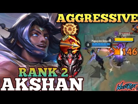 AKSHAN MIDLANE KILLER MVP PLAY! BROKEN META BUILD - TOP 2 GLOBAL AKSHAN BY Nguyên Souciu - WILD RIFT