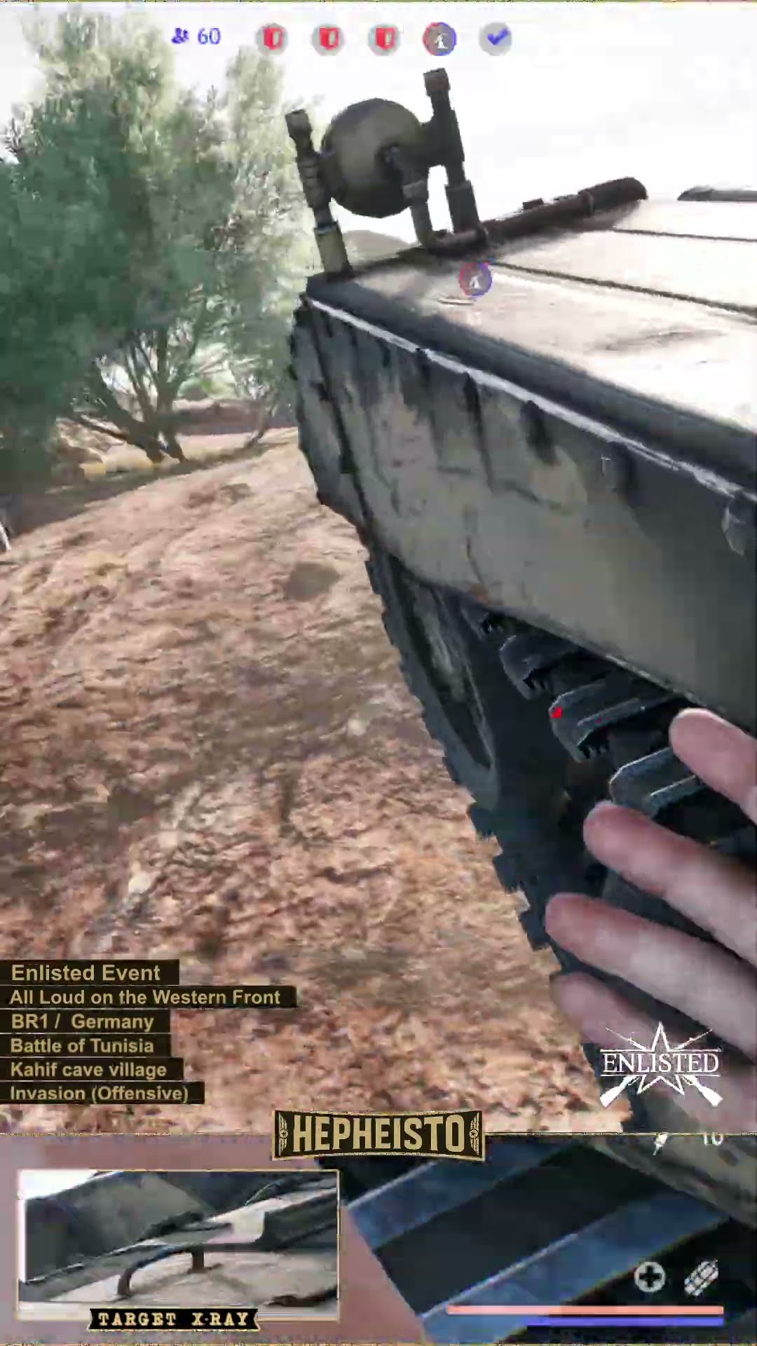 Medic eliminates Tank A13 Mk II with TNT Charge