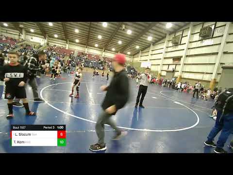 59 Lbs Cons. Round 2 - Lucas Slocum, Stout Wrestling Academy Vs Tayven Kem, Ravage Wrestling Club