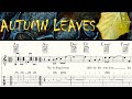 AUTUMN LEAVES Les Feuilles Mortes Guitar Lesson Tutorial Sheet Music TAB PDF