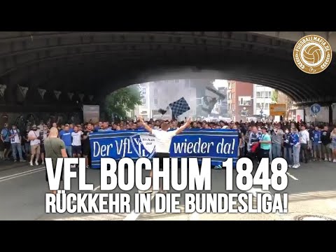VfL Bochum Fanmarsch, Pyro & Stimmung gegen Mainz 05 (21.08.2021) - Bundesliga-Rückkehr