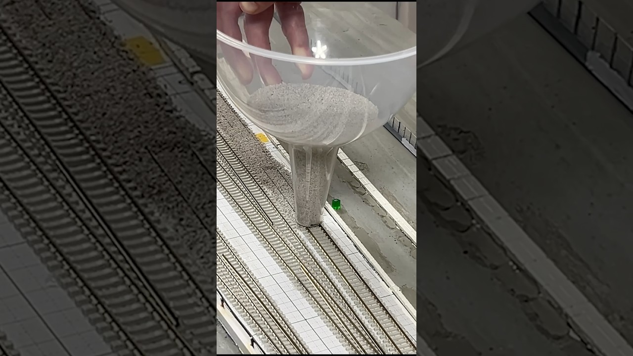 【N ゲージ】 バラスト敷き超簡単‼︎ #鉄道模型 #n #nゲージ