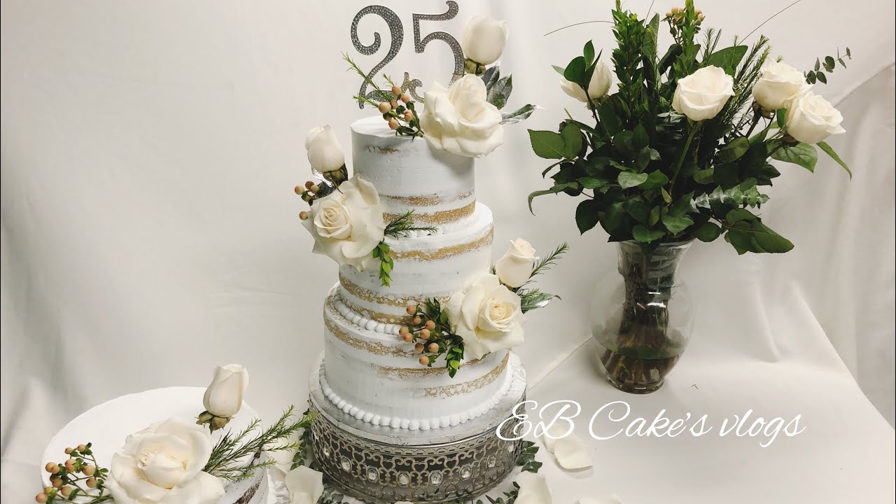 Así me quedo el Pastel de Boda para 25 Aniversario.🔴LIVE