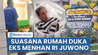 Suasana Rumah Duka Eks Menhan RI Juwono Sudarsono, Karangan Bunga Sambut Kedatangan Jenazah