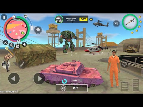 Vegas Crime Simulator (Tank Enter Army Base) Vegas Hero with Prison Costume - Android Gameplay HD