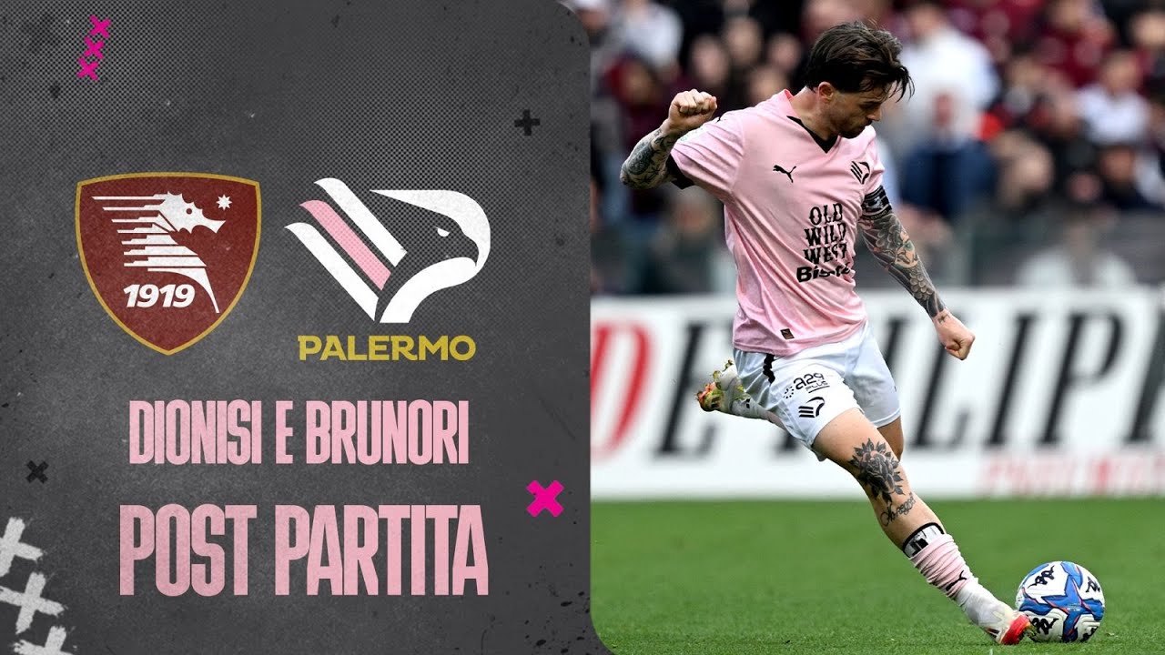 Salernitana-Palermo 1-2: Dionisi e Brunori nel post partita